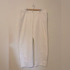 J. Crew White Barrel Jeans